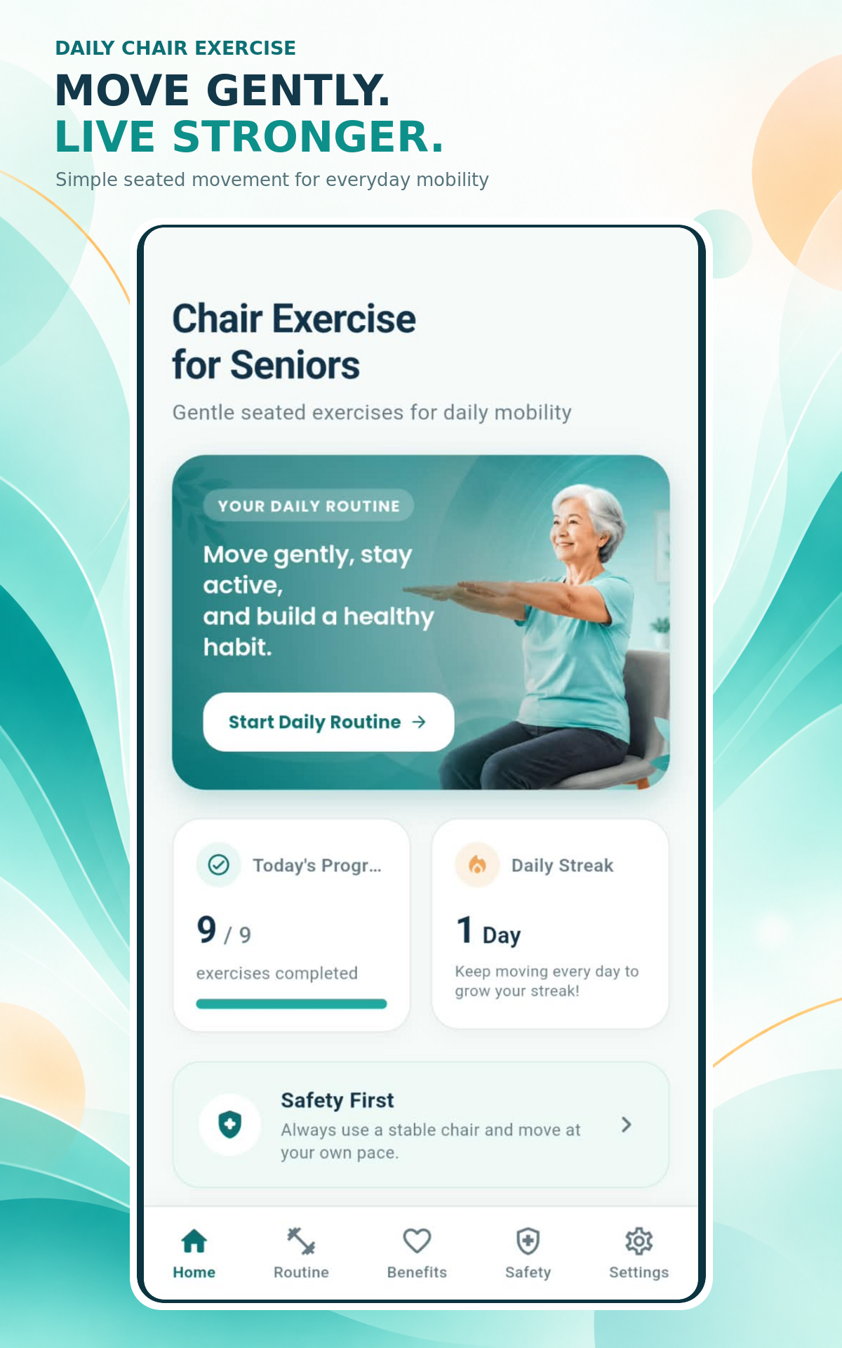Chair Exercise for Seniors home screen promotion